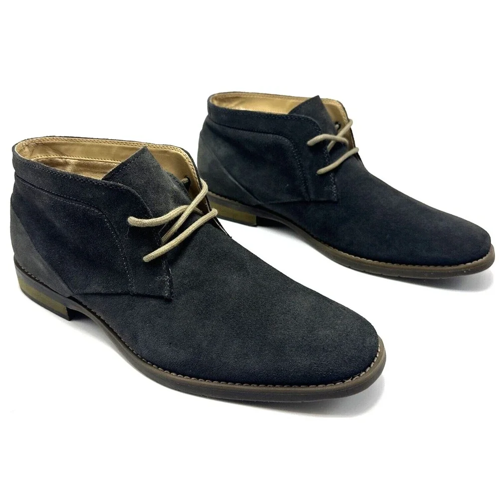 Calvin Klein Wilson Mens Size 9.5 M Gray Suede Chukka Ankle Boots